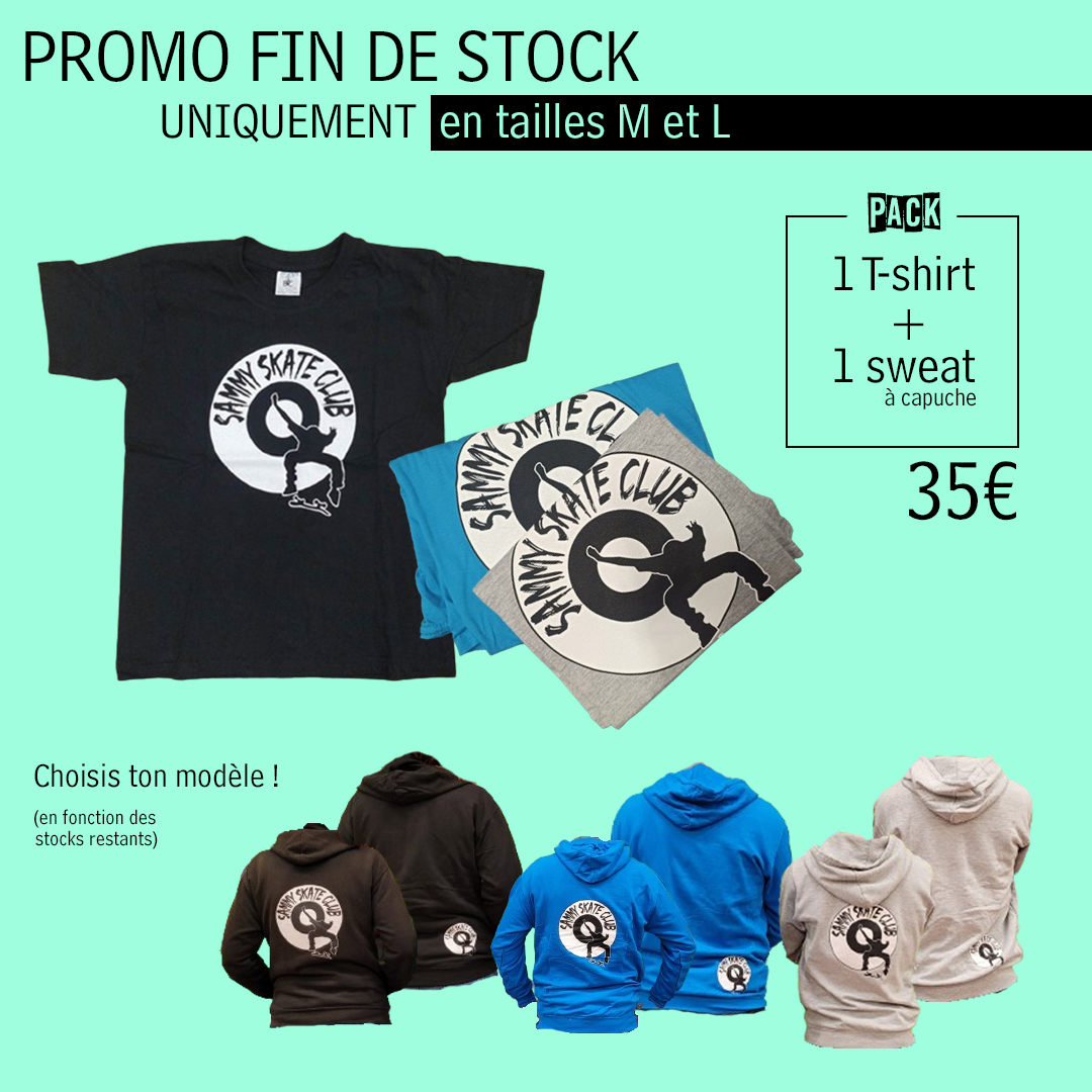 Promo T-shirt + Sweat zippé : 35€