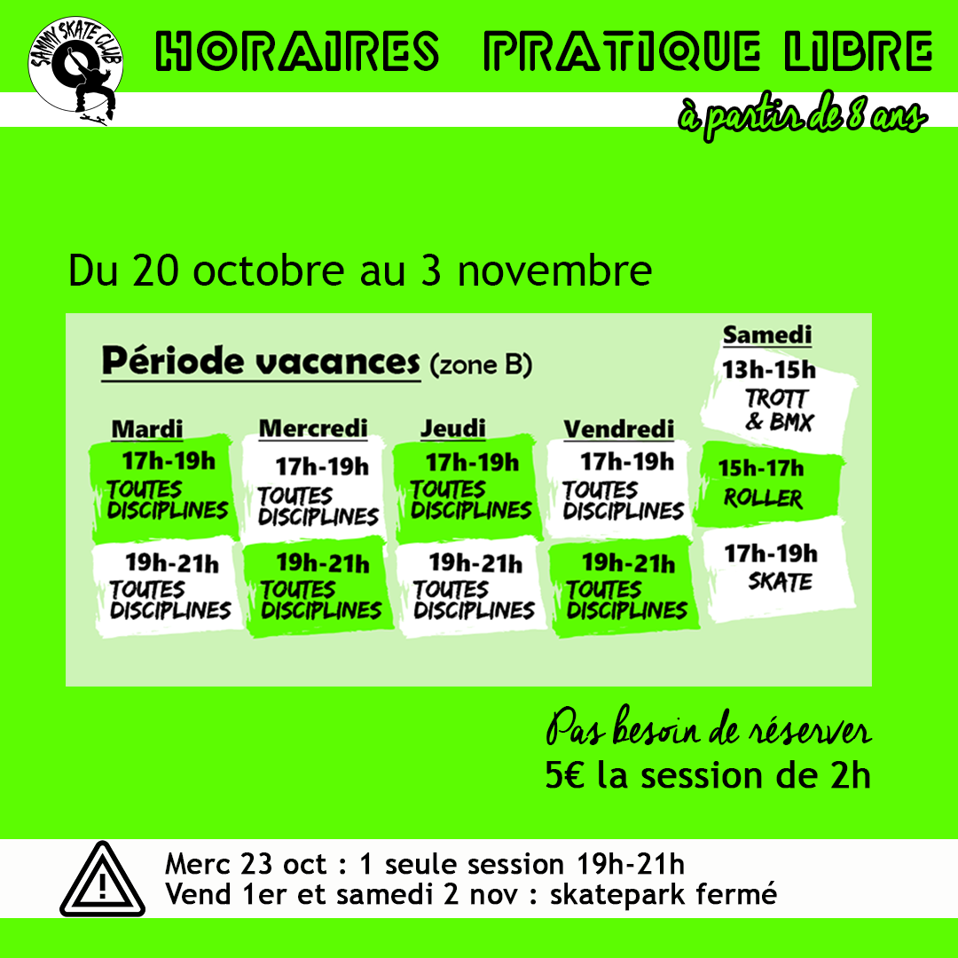 Horaires vacances